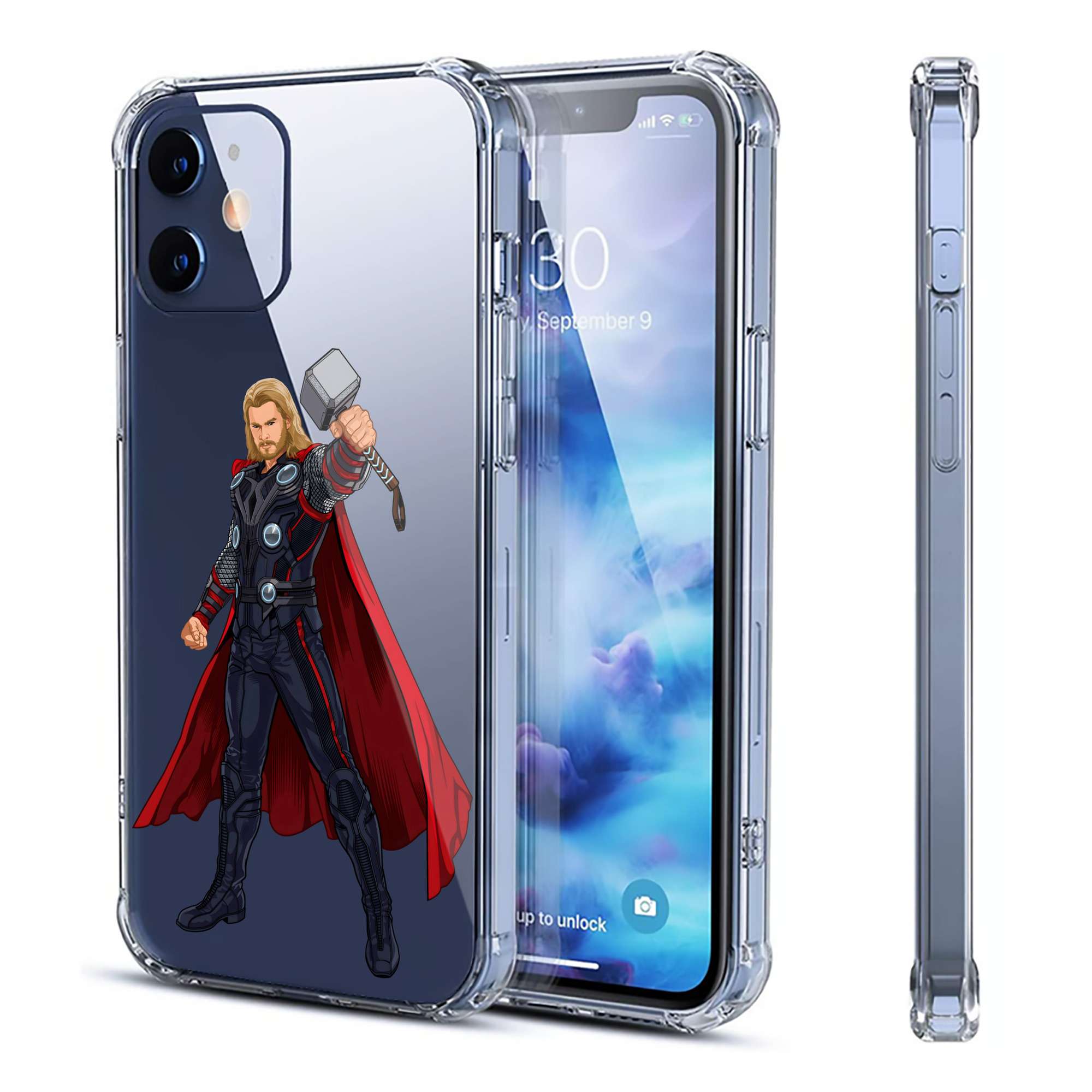 （画像用） アベンジャーズ The Avengers 【iPhone 12シリーズ対応】透明スマホケース（クリアソフトケース）